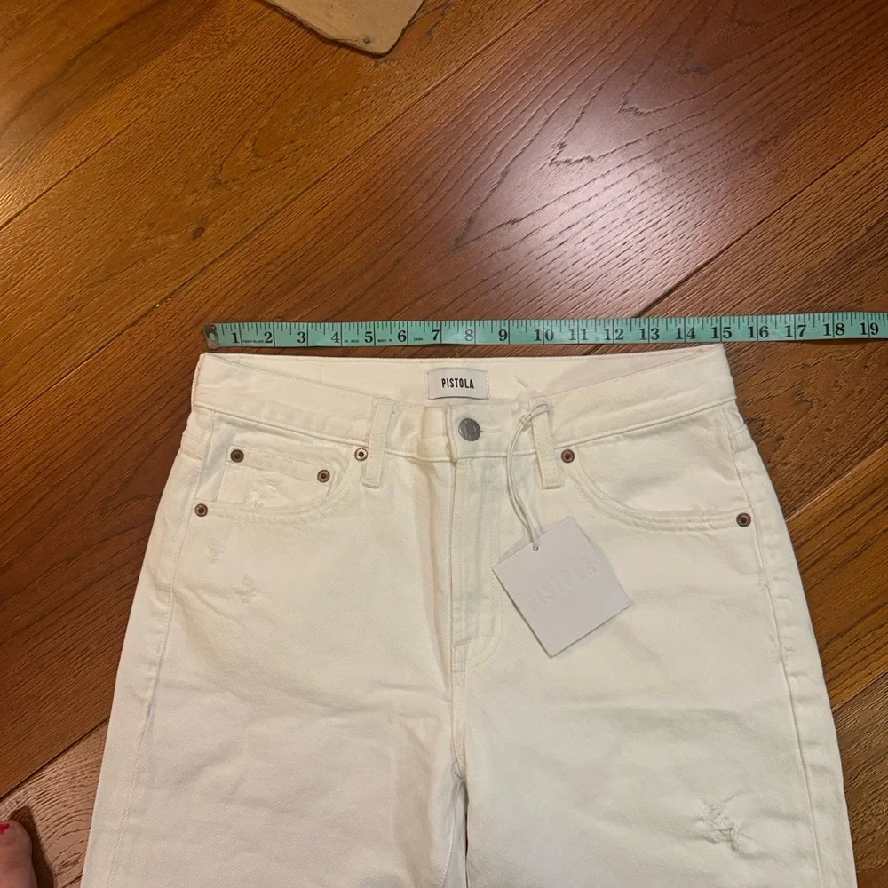 Pistola Lexi Mid Rise Bowed Straight Leg Jeans - Picture 8 of 13